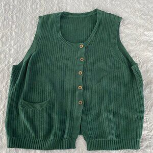 Women's Button Down Knit Vest